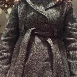 Wool maternity coat
